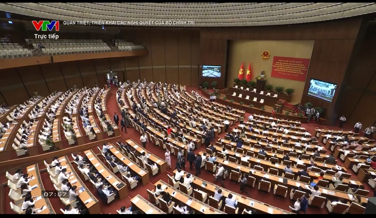 Hội nghị toàn quốc quán triệt nghị quyết của Bộ Chính trị về phát triển kinh tế tư nhân và đổi mới công tác xây dựng, thi hành pháp luật